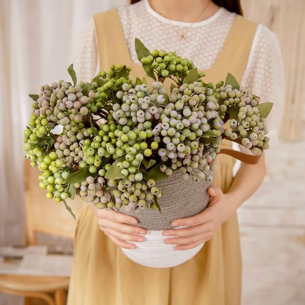 String Of Pearls Plant - 29cm Artificial Green INS Bean Branch
