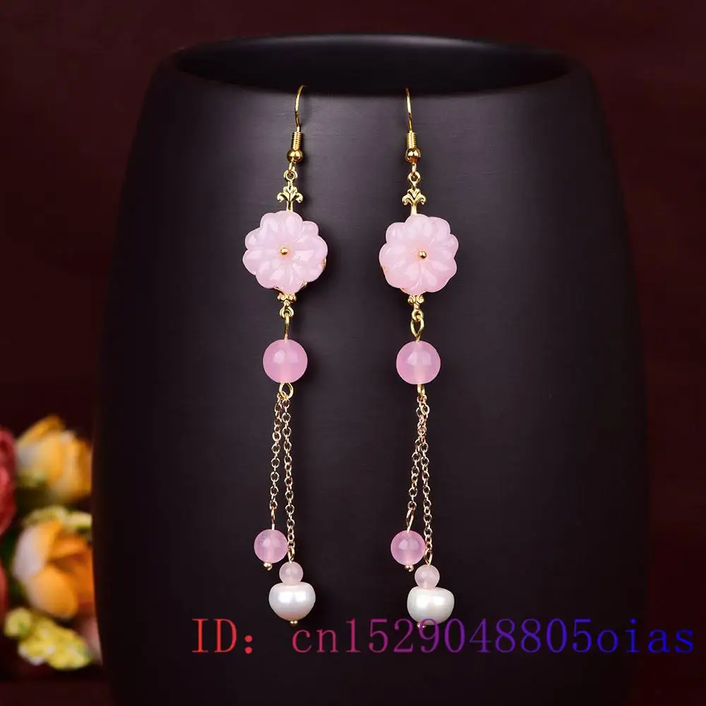 Pink Jade Flower Earrings Chal - Plant Parent Gifts ulasan dan harga