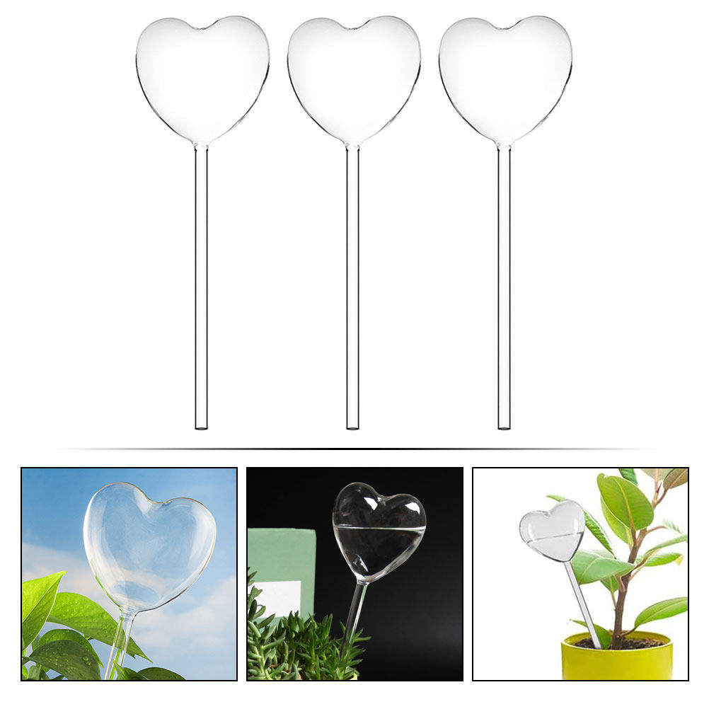 3Pcs Heart Shaped Glass Self W - Plant Parent ulasan dan harga