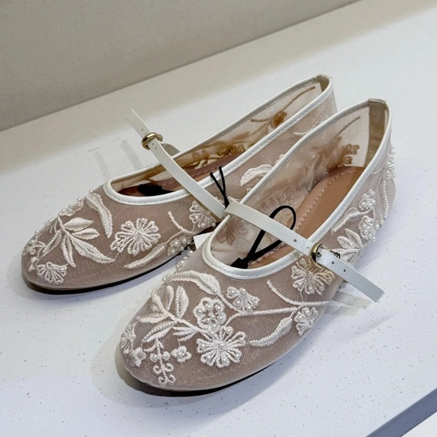 Embroidery Flowers Pearl Mesh  - String Of Pearls Plant ulasan dan harga