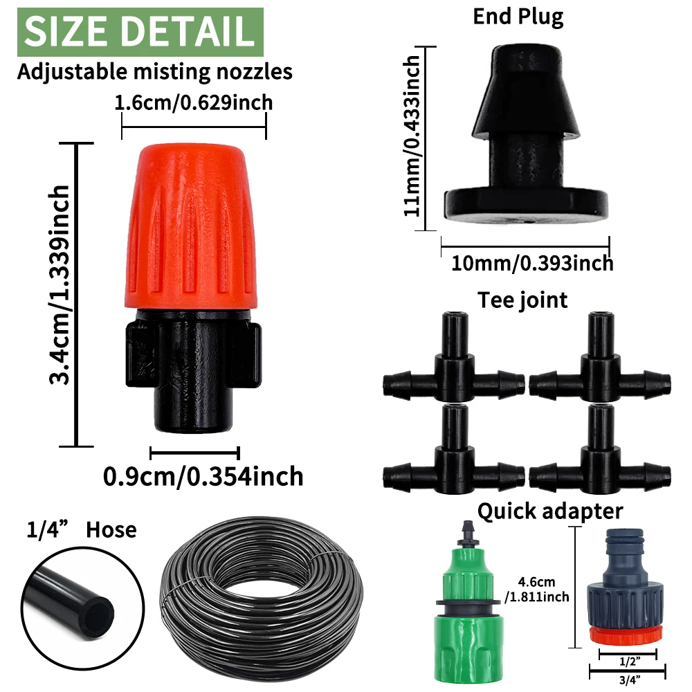 Fog Nozzles Irrigation Kit 5M- - Plant Parent Kit ulasan dan harga