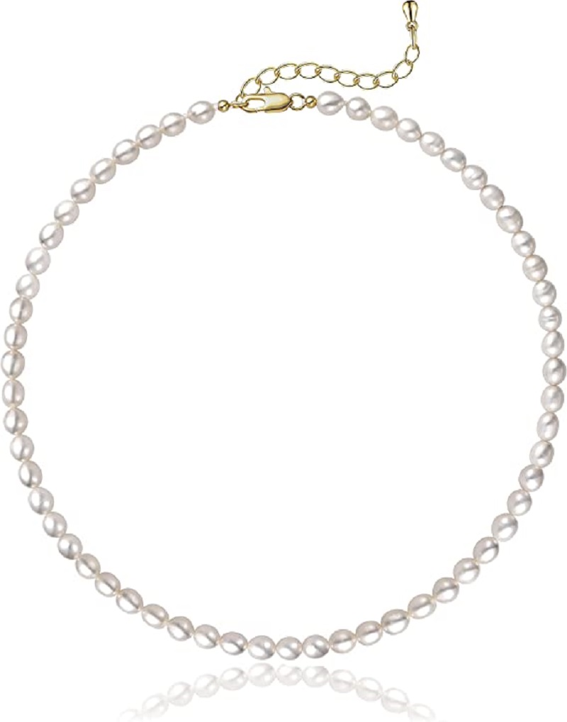 Pearl Necklace 5-7mm Oval Whit - String Of Pearls Plant ulasan dan harga