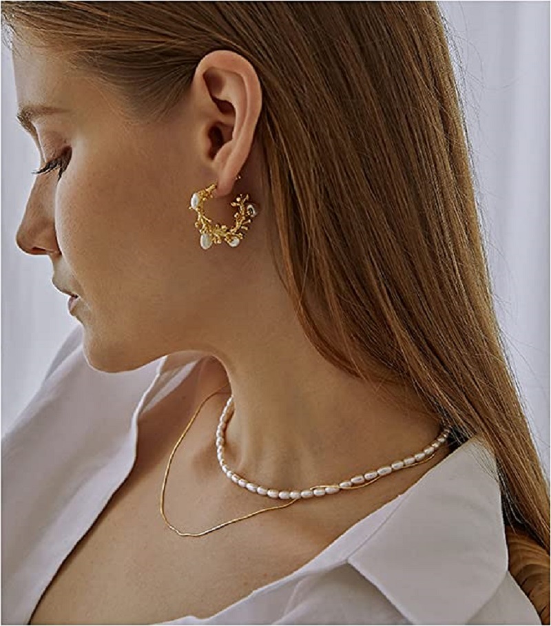 Pearl Necklace 5-7mm Oval Whit - String Of Pearls Plant ulasan dan harga