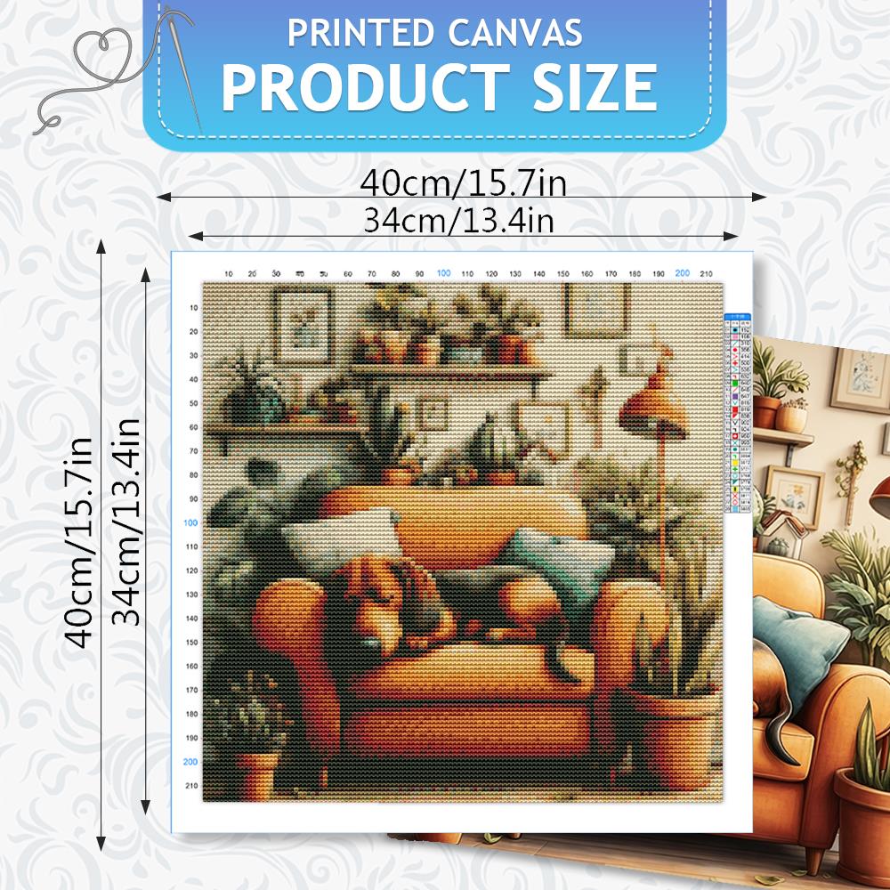 HUACAN Cross Stitch Kit Dog An - Plant Parent Kit ulasan dan harga