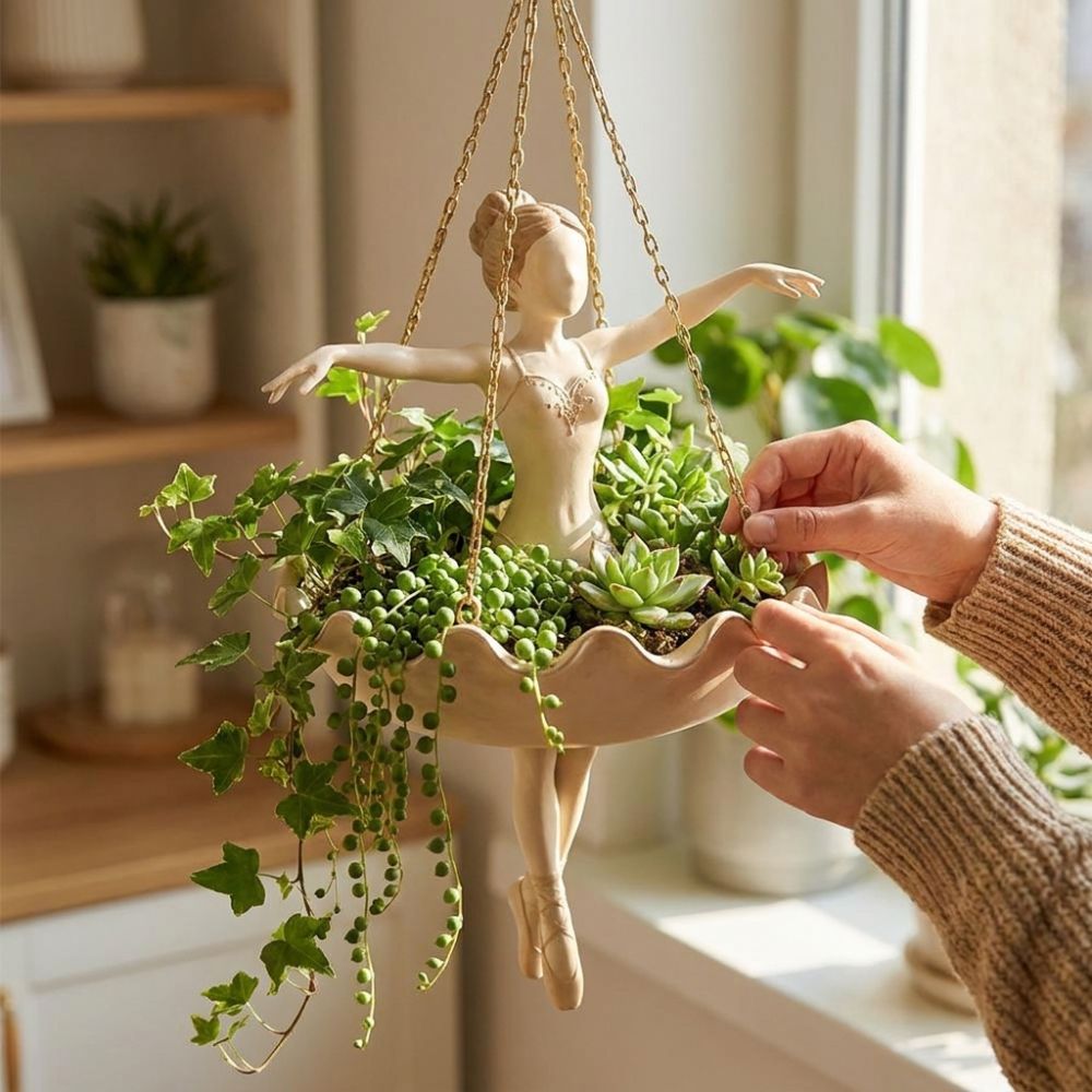 Resin Ballet Dancer Hanging Pl - Plant Parent ulasan dan harga